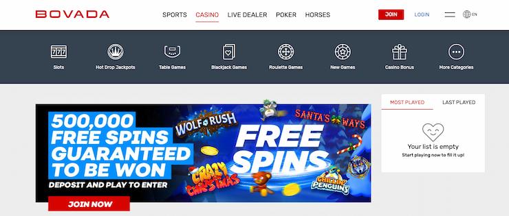 Bovada real money online casino in Oklahoma 